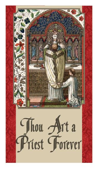Thou Art a Priest Forever - Laminated Holy Cards