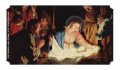 Nativity Scene with Shepherds Laminated Holy Card - Blank on Reverse