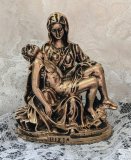 Gold Antiqued Pieta Statue - 3"