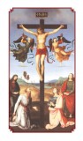 Jesus, Through Thy Precious Blood, Peace Bestow Laminated Holy Card