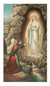 Lady of Lourdes - Laminated