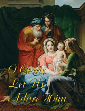 O Come Let Us Adore Him - Christmas Greeting Card