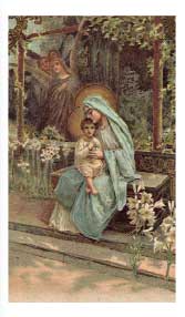 Madonna and Child Laminated Holy Card