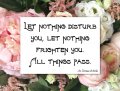 Let Nothing Disturb You - Blank Greeting Card - Pack of 12