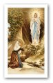 Prayer to Our Lady of Lourdes Holy Card Laminated