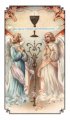 Angels Adoring the Eucharist Holy Card Laminated