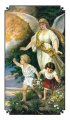 Guardian Angel with Children Holy Card Laminated