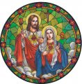 Sacred and Immaculate Heart Window Cling