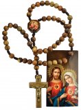 Sacred and Immaculate Heart Wood Rosary