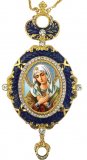 Extreme Humility Madonna Enameled Icon Pendant With Crown