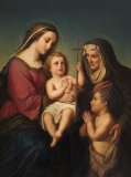 Blank Madonna & Child w. St. Elizabeth and St. John Greeting Card Pack of 12 or 24