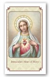 Act of Consecration to the Most Holy Heart of Mary Holy Card