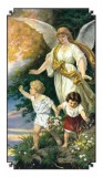 Guardian Angel with Children Holy Card