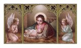 Nativity with Angels Holy Card - Pack of 10