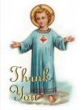 Child Jesus Thank You Card Pack of 12 or 24