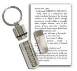 Aluminum Holy Water Bottle Key Chain