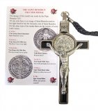 St. Benedict Crucifix on Cord with Leaflet
