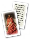 Thorn-Crowned Christ - John 3:16 Laminated Holy Card