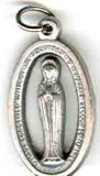 Silver Oxidized Immaculate Conception Medal