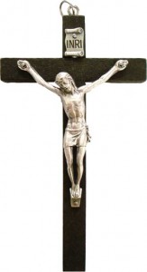 4" Italian Wood Crucifix