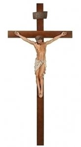 Large REAL WOOD Crucifix