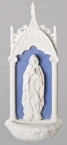Della Robbia Our Lady of Lourdes Holy Water Font