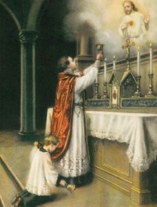 Priest at Altar - Mass Card for the Living
