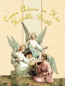 Come Adore in His Humble Birth - Christmas Greeting Card