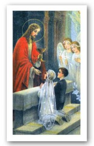 Prayer Before Communion Holy Card Laminated