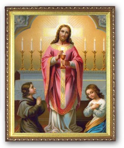 Christ Giving Communion 8x10 Framed Picture
