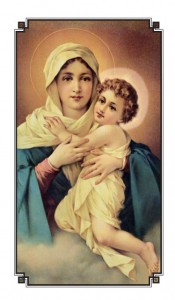 Our Lady Refuge of Sinners Holy Card with Prayer