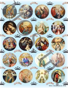 Assorted Coronation of Mary Stickers