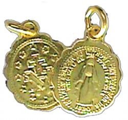 Miraculous Medal, Polished Brass