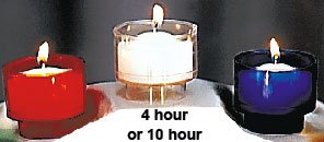 4 Hour Votive Candles in Throw-Away Plastic Container