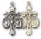 Jesus, Mary, Joseph Medal Crucifix - Sterling, Gold Filled, or 14KT